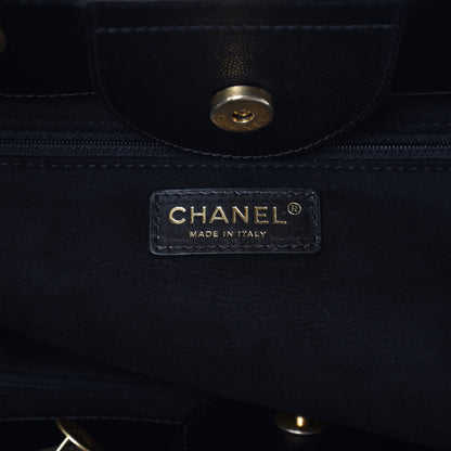 Chanel Caviar Small Studded Deauville Tote Black 7 of 11