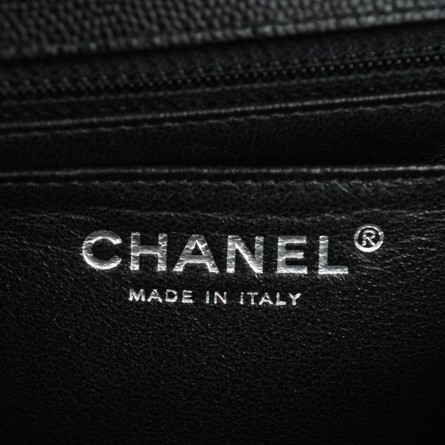 Chanel Caviar Chevron Quilted Mini Square Flap Black 7 of 8
