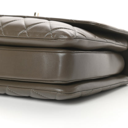 Chanel Lambskin Quilted Medium Trendy CC Flap Dual Handle Bag Dark Khaki 10 of 10