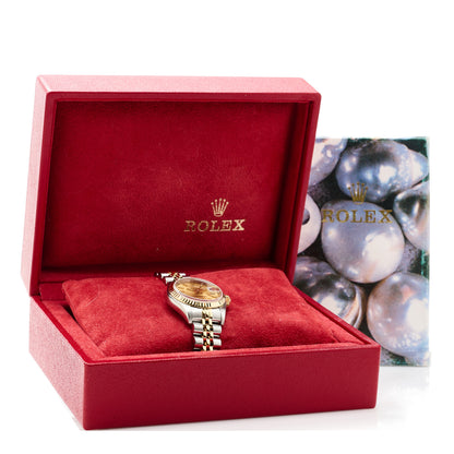 Rolex Stainless Steel 18K Yellow Gold 26mm Oyster Perpetual Datejust Watch Champagne 79173 5 of 5
