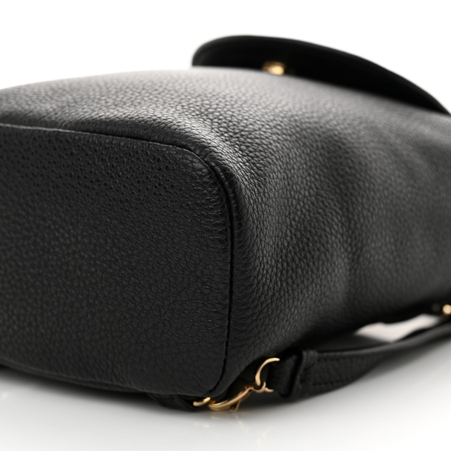 Salvatore Ferragamo Grained Calfskin Mini Gancini Backpack Black 9 of 9