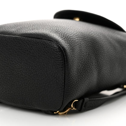 Salvatore Ferragamo Grained Calfskin Mini Gancini Backpack Black 9 of 9