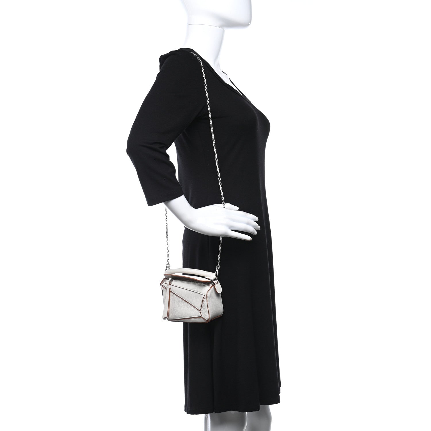 Loewe Calfskin Nano Puzzle Bag White 2 of 10