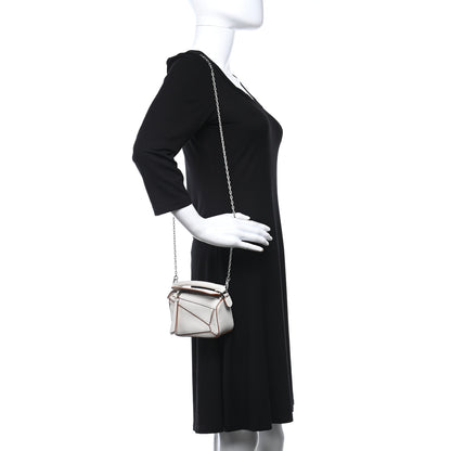 Loewe Calfskin Nano Puzzle Bag White 2 of 10