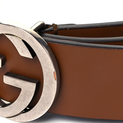 Gucci Selleria Calfskin Mens Interlocking G 37mm Belt 80 32 Cuir 3 of 5