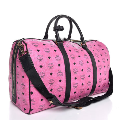 MCM Visetos Medium Traveler Weekender Pink 4 of 10