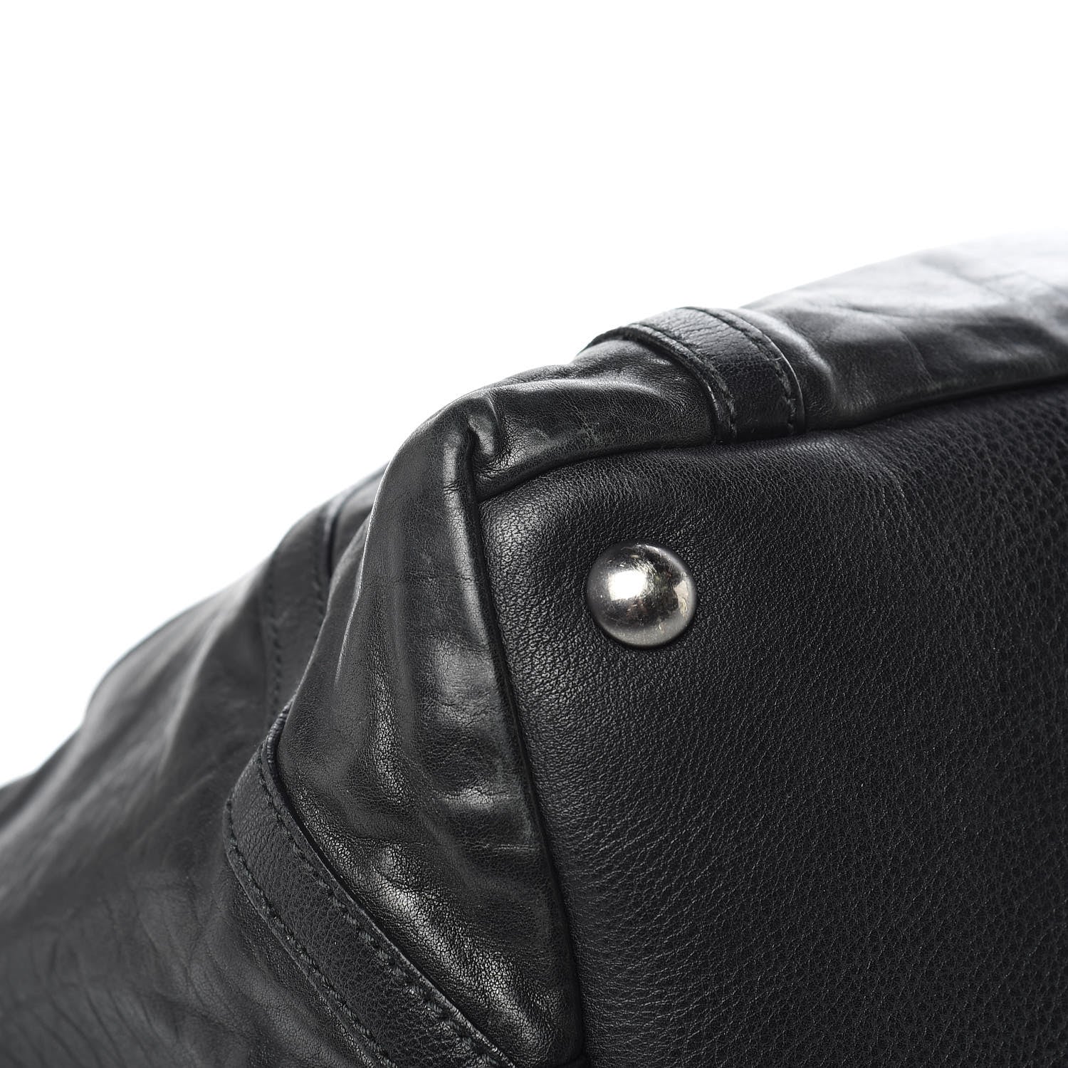 Saint Laurent Calfskin Sac Hamptons Weekender Bag Black 6 of 24