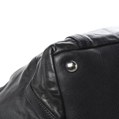 Saint Laurent Calfskin Sac Hamptons Weekender Bag Black 6 of 24