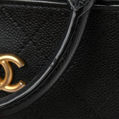 Chanel Bullskin Stitched Bi-Color Medium Shopping Tote Black 13 of 13
