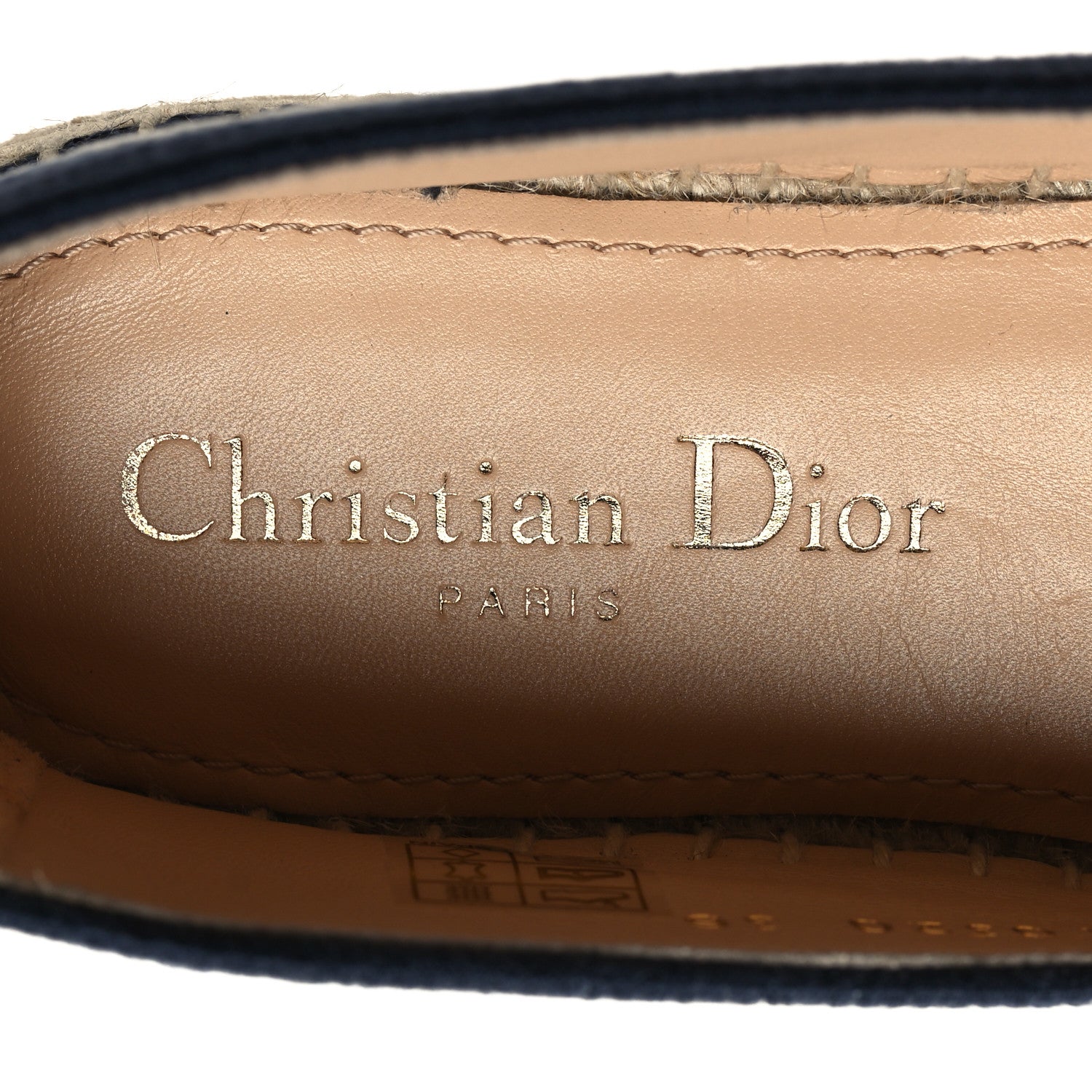 Christian Dior Canvas Tie and Dior Embroidered Granville 15mm Espadrilles 36 Denim 8 of 9