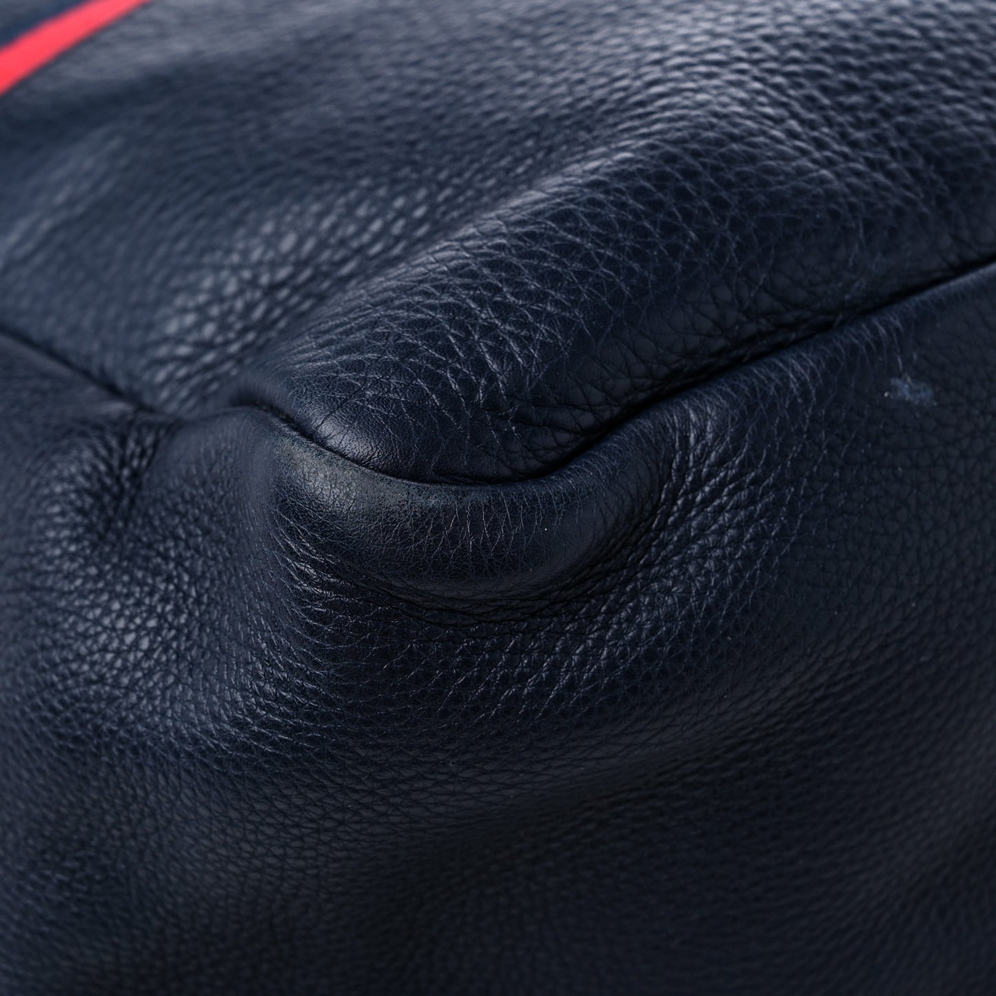 Calfskin Signature Web Duffle Navy