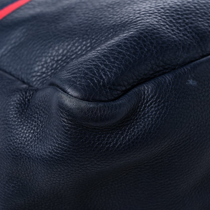Gucci Calfskin Signature Web Duffle Navy 10 of 16