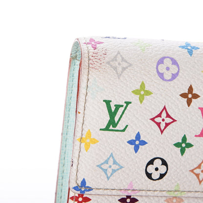 Louis Vuitton Monogram Multicolor Sarah Wallet White 9 of 10
