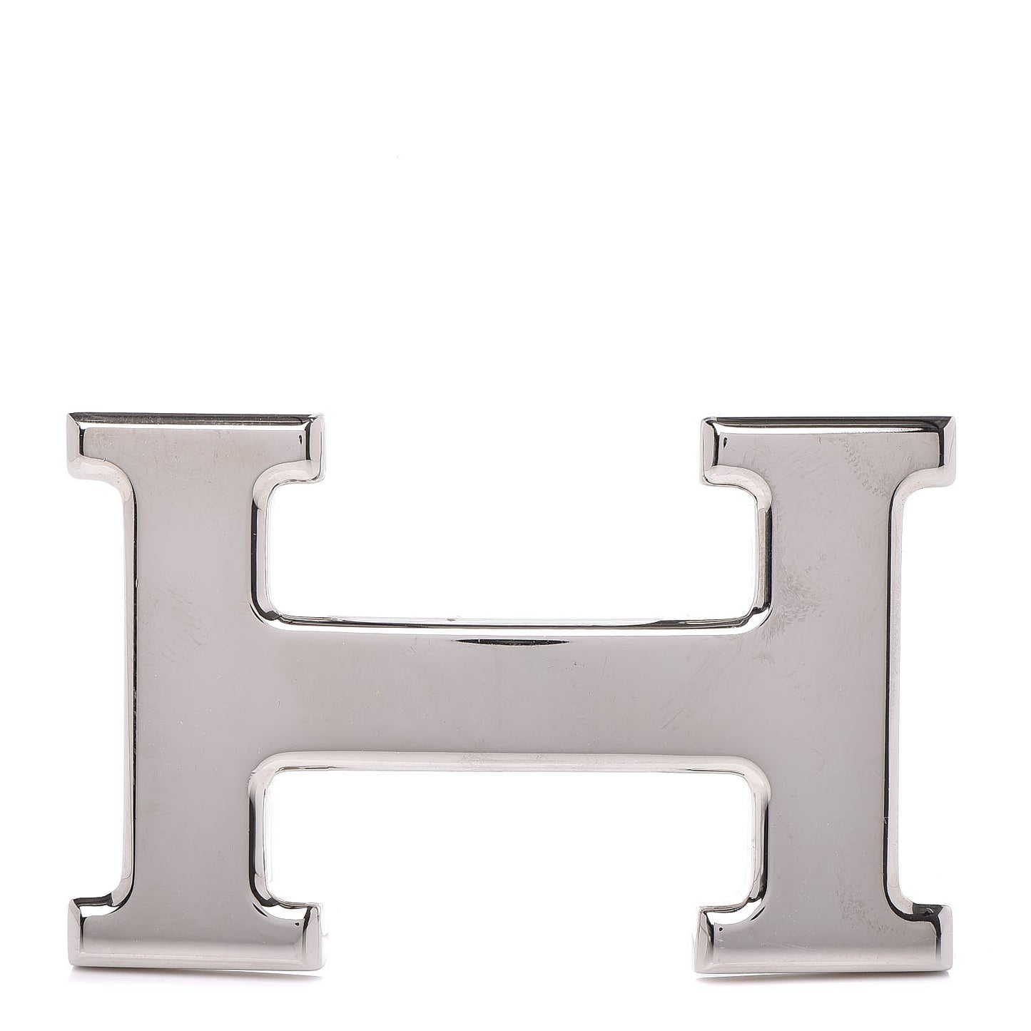 Polished Palladium 32mm H Belt Buckle Silver