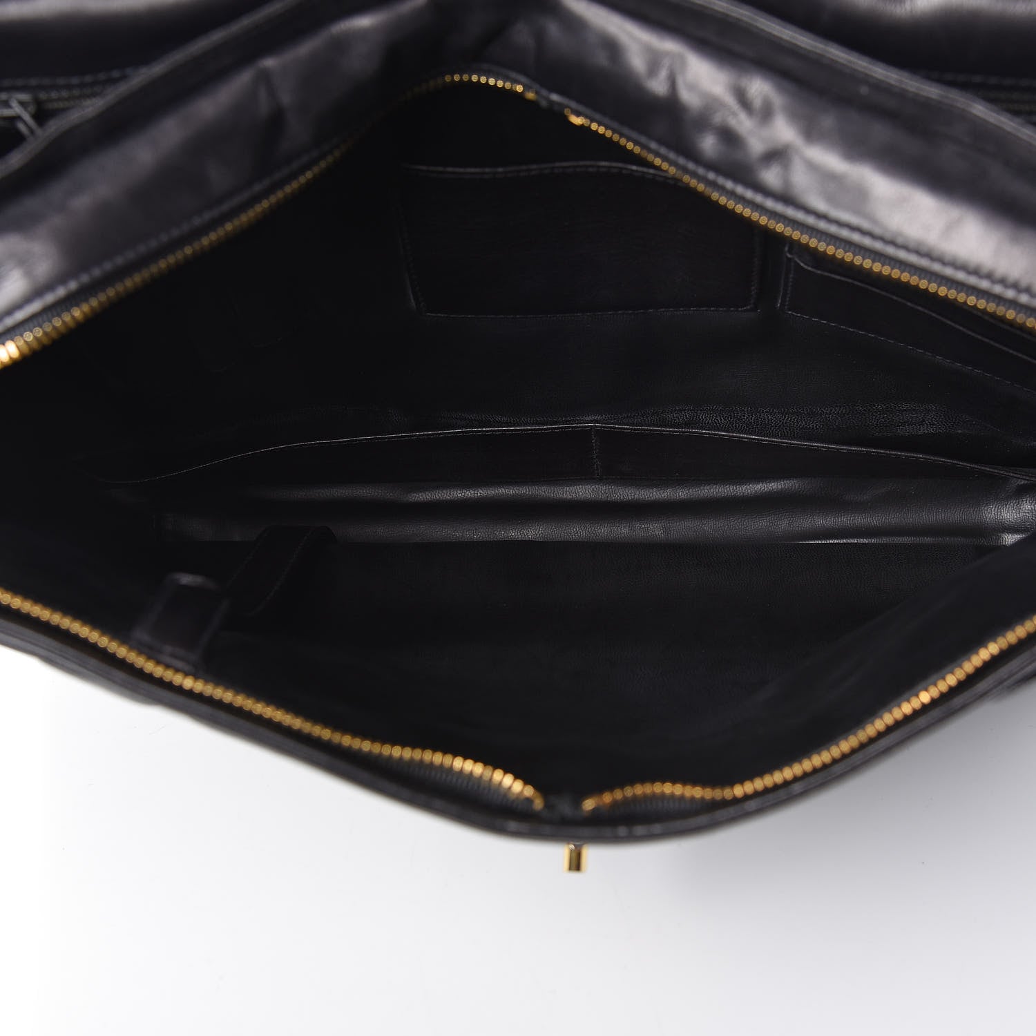 Chanel Lambskin Quilted Briefcase Laptop Bag Black 6 of 13