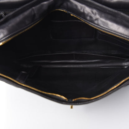 Chanel Lambskin Quilted Briefcase Laptop Bag Black 6 of 13