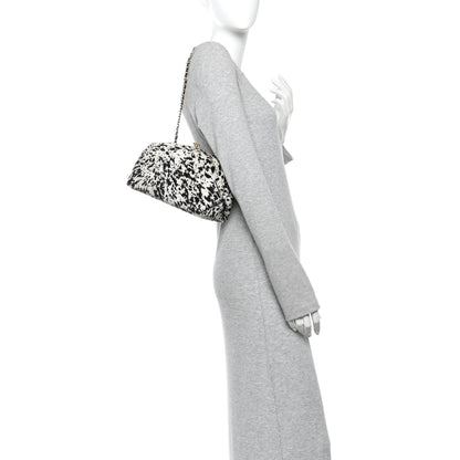 Chanel Pony Hair Printed Clutch With Chain Black White 2 of 11