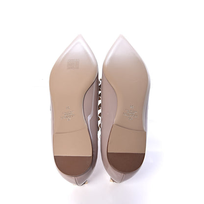 Valentino Garavani Patent Rockstud Ballerina Flats 38 Poudre 5 of 8