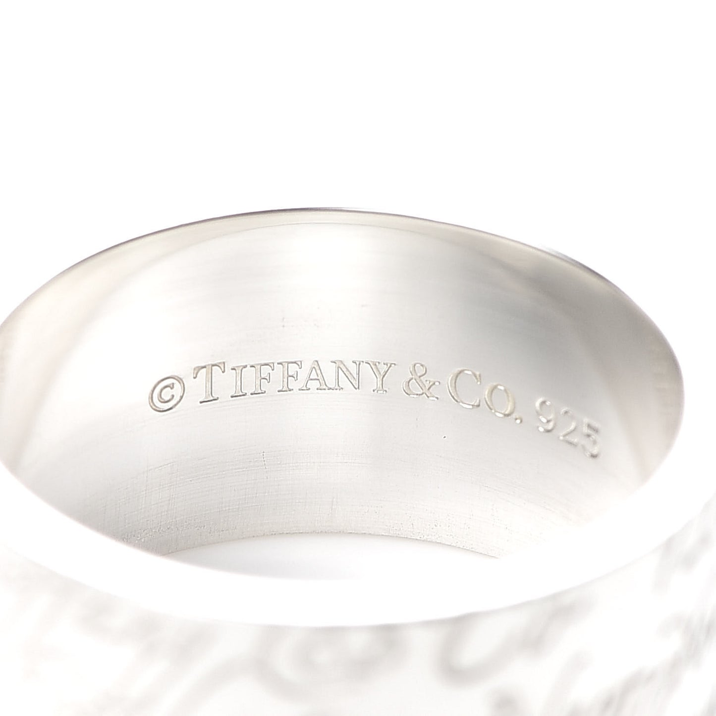 Sterling Silver 10mm Notes Wide Ring 54 7