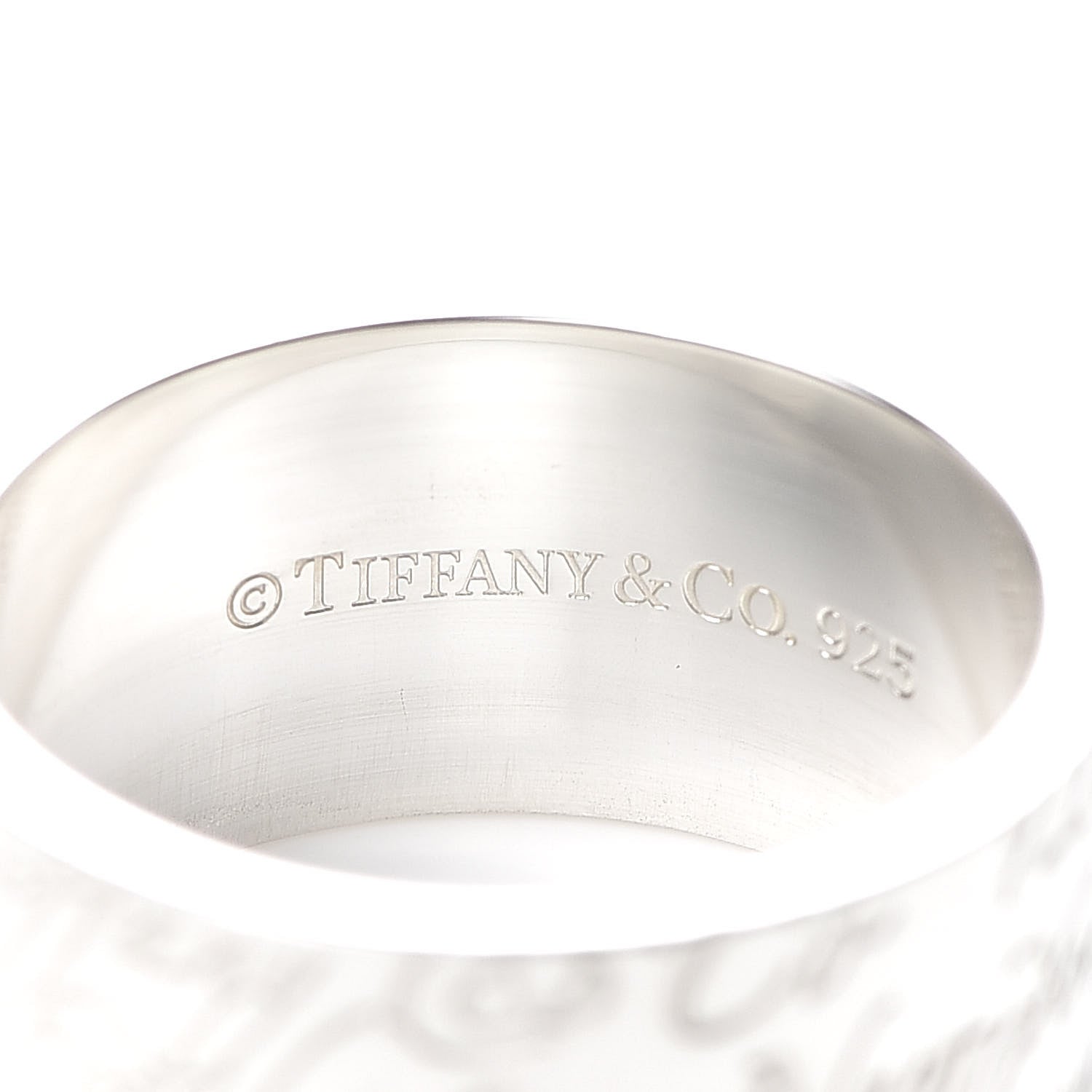 Tiffany Sterling Silver 10mm Notes Wide Ring 54 7 4 of 4