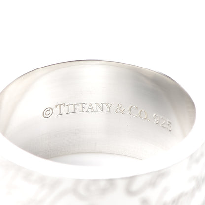 Tiffany Sterling Silver 10mm Notes Wide Ring 54 7 4 of 4