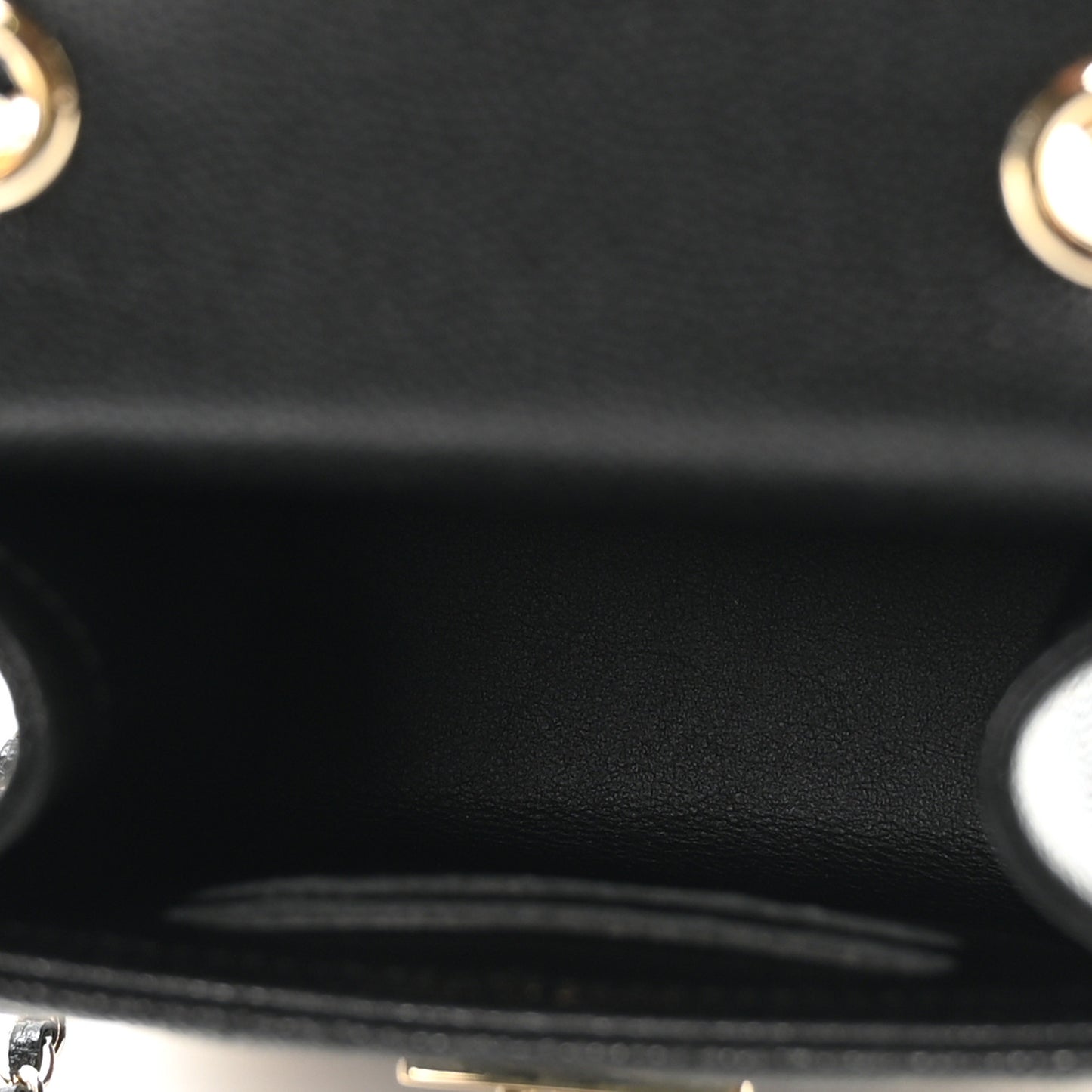 Caviar Quilted Golden Class Phone Holder Black