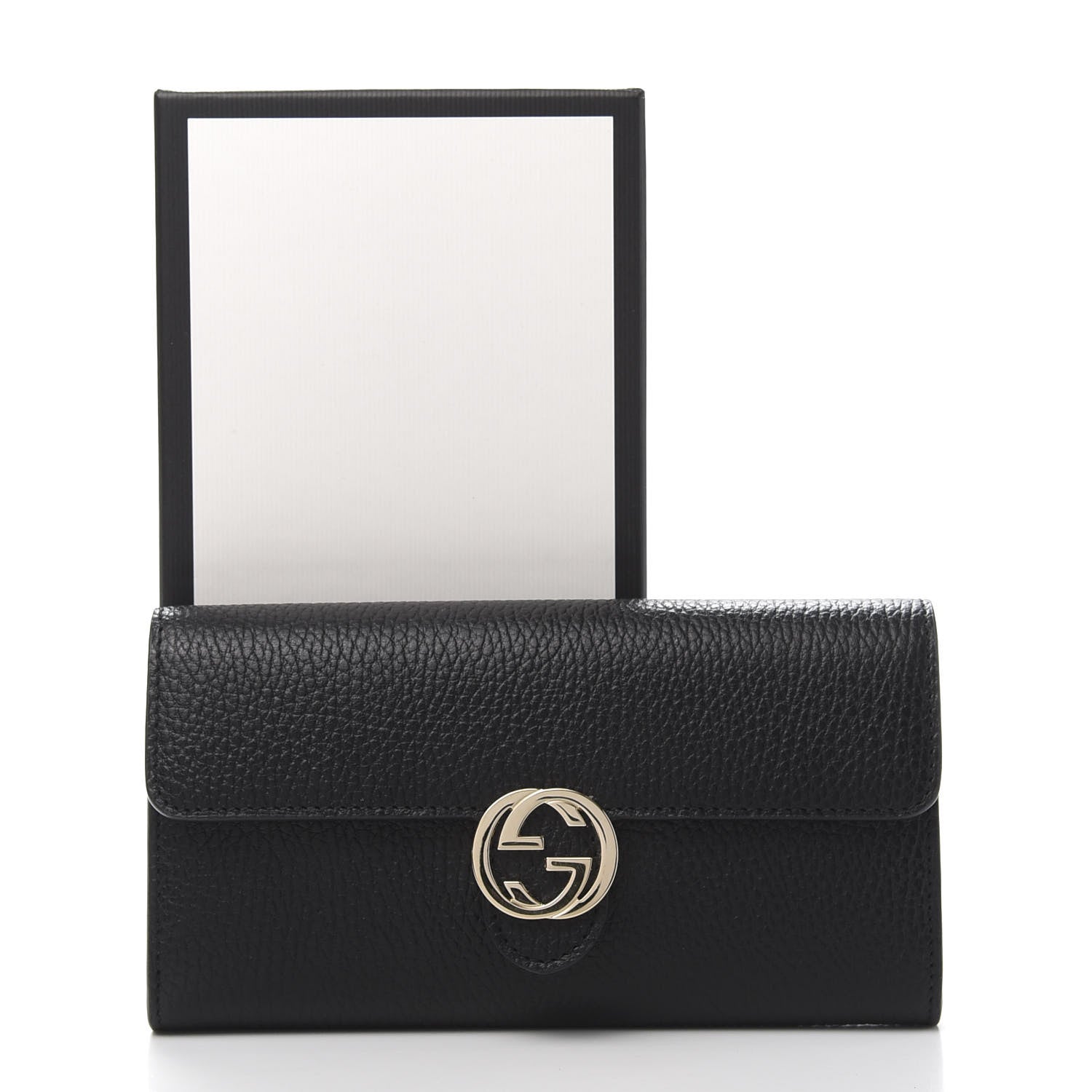 Gucci Pebbled Calfskin Icon Continental Wallet Black 10 of 10