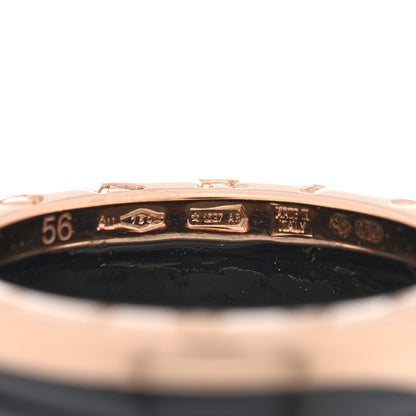 Bulgari 18K Rose Gold Black Ceramic B.Zero1 Four-Band Ring 56 7.5 4 of 4