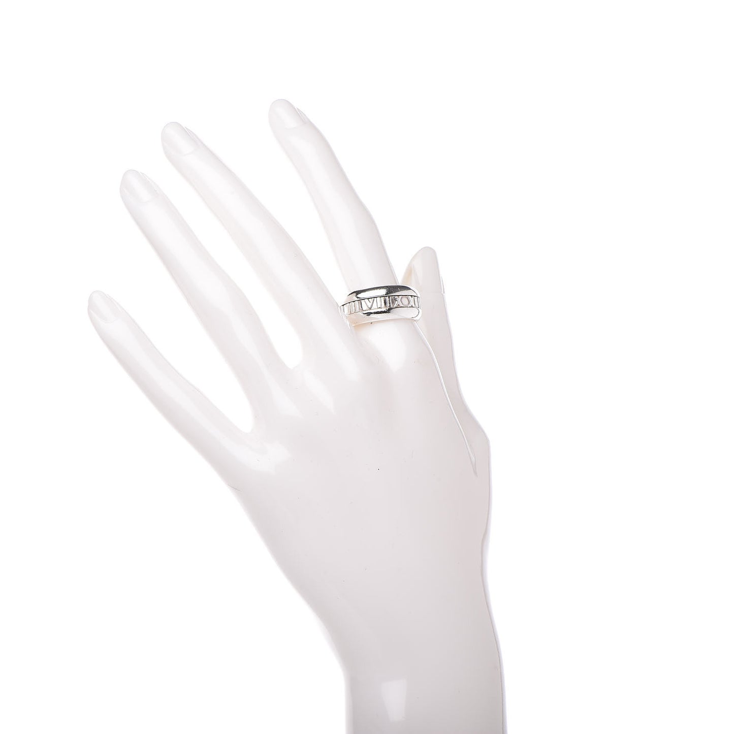 Sterling Silver 10mm Atlas Band Ring 57 8