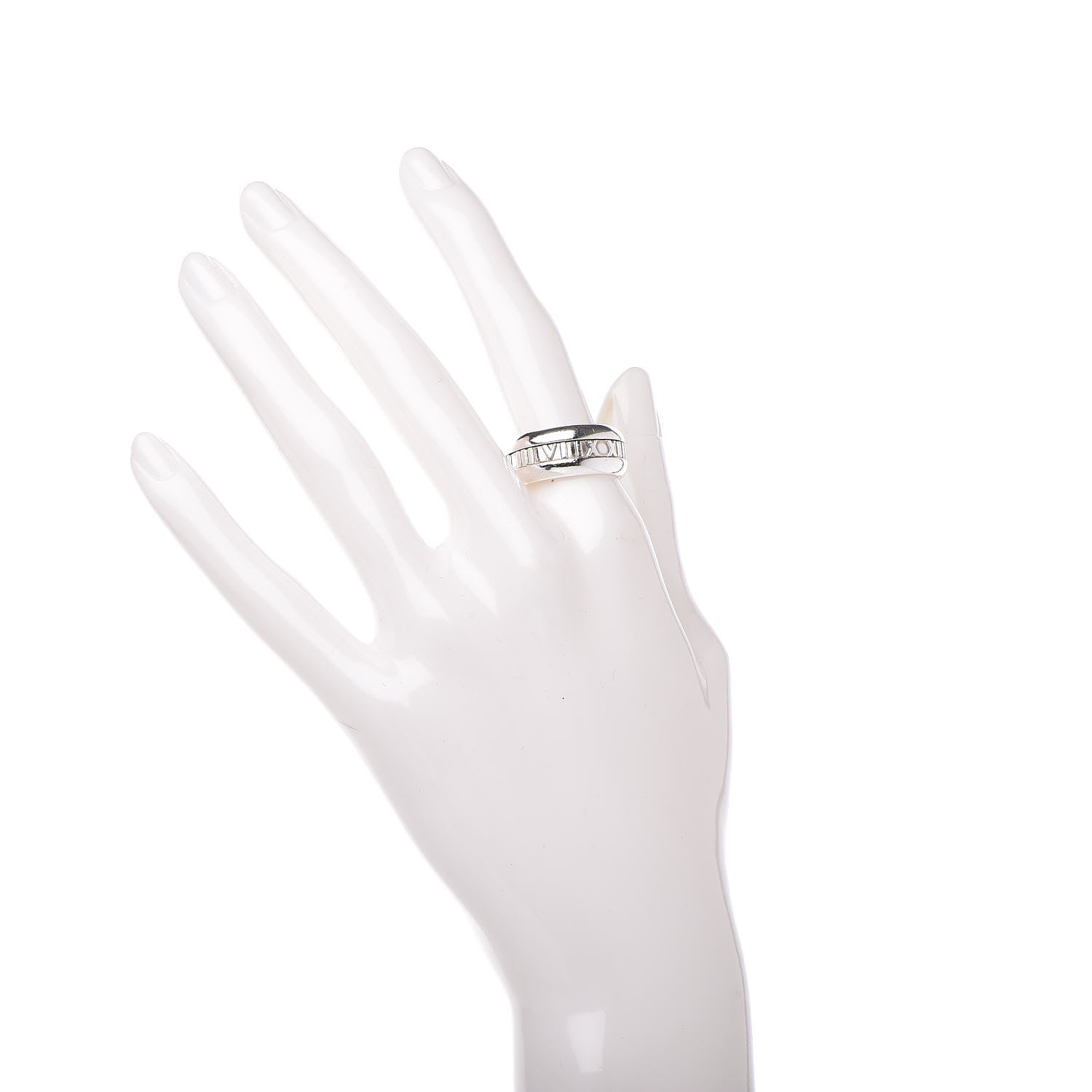 Tiffany Sterling Silver 10mm Atlas Band Ring 57 8 2 of 6