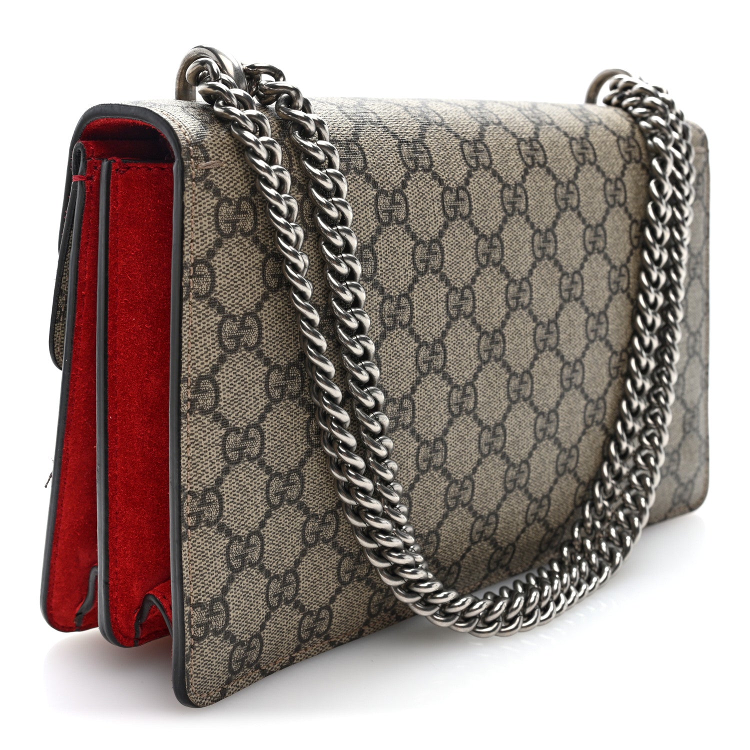 Gucci GG Supreme Monogram Small Dionysus Shoulder Bag Red 3 of 10