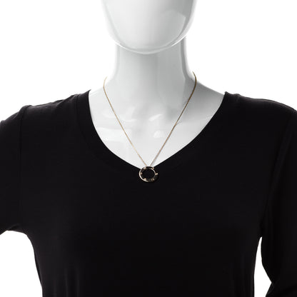 Cartier 18K Yellow Gold 3 Diamonds LOVE Pendant Necklace 2 of 6