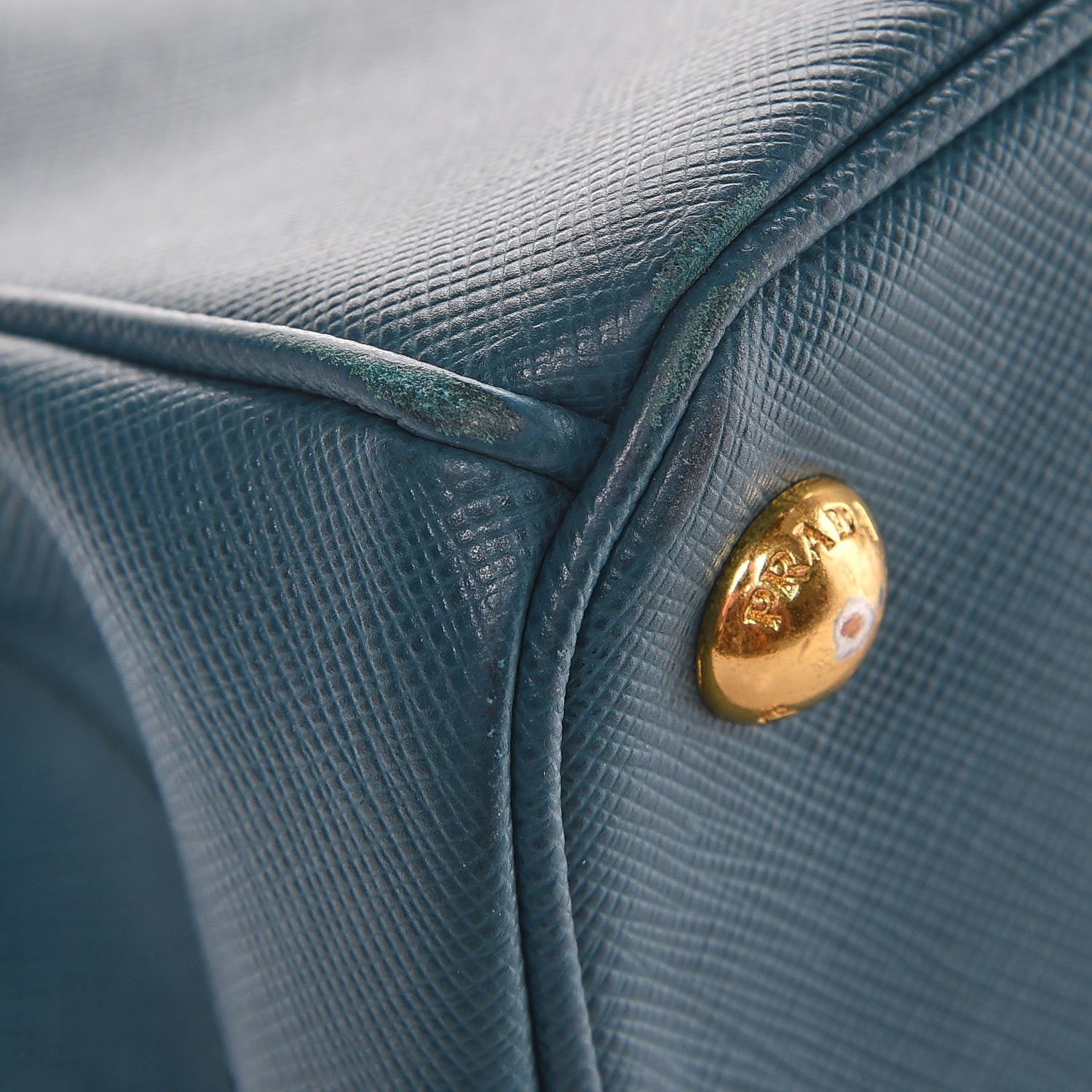 Prada Saffiano Lux Mini Galleria Double Zip Tote Ottanio 13 of 15