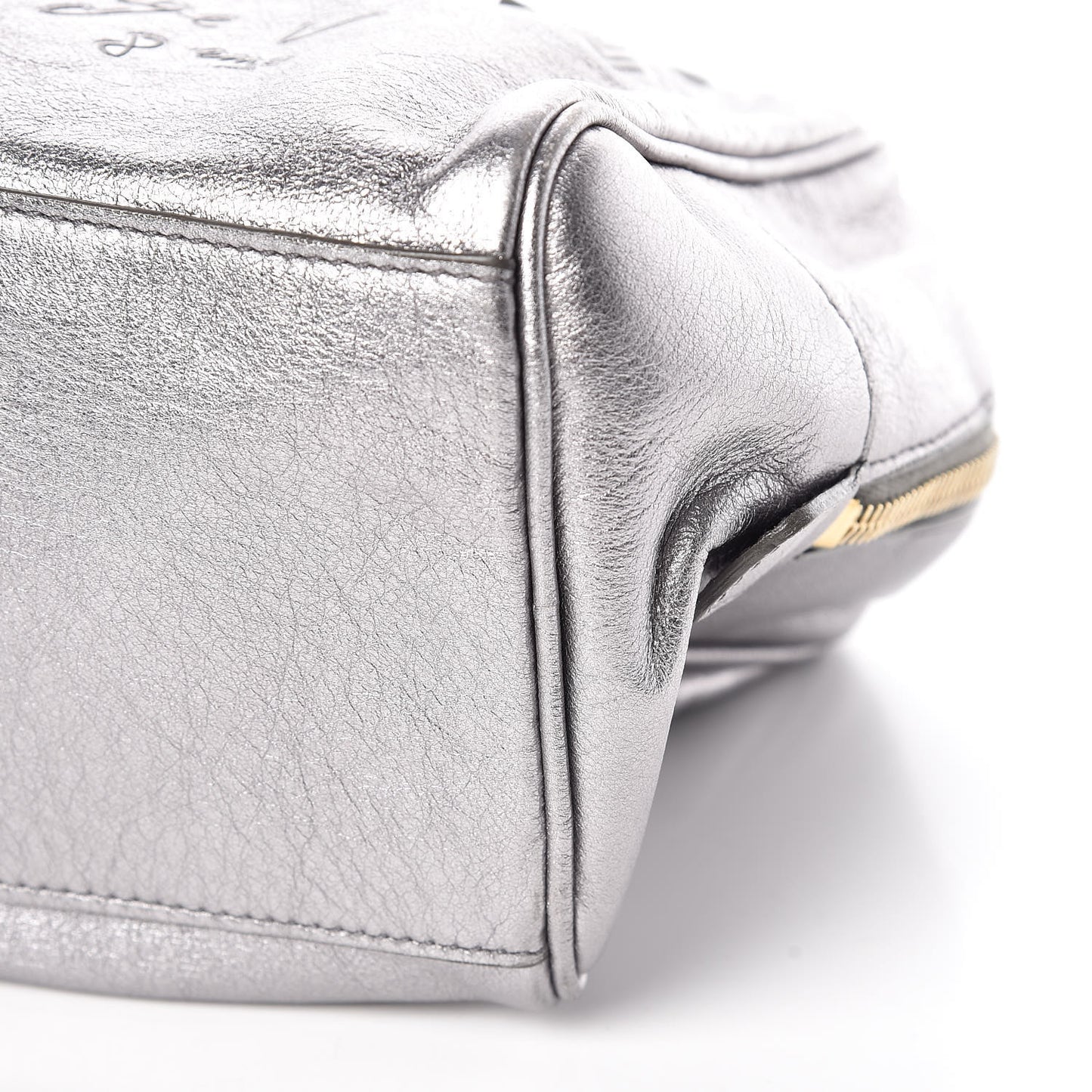 Metallic Calfskin Y-Mail Mini Bag Silver