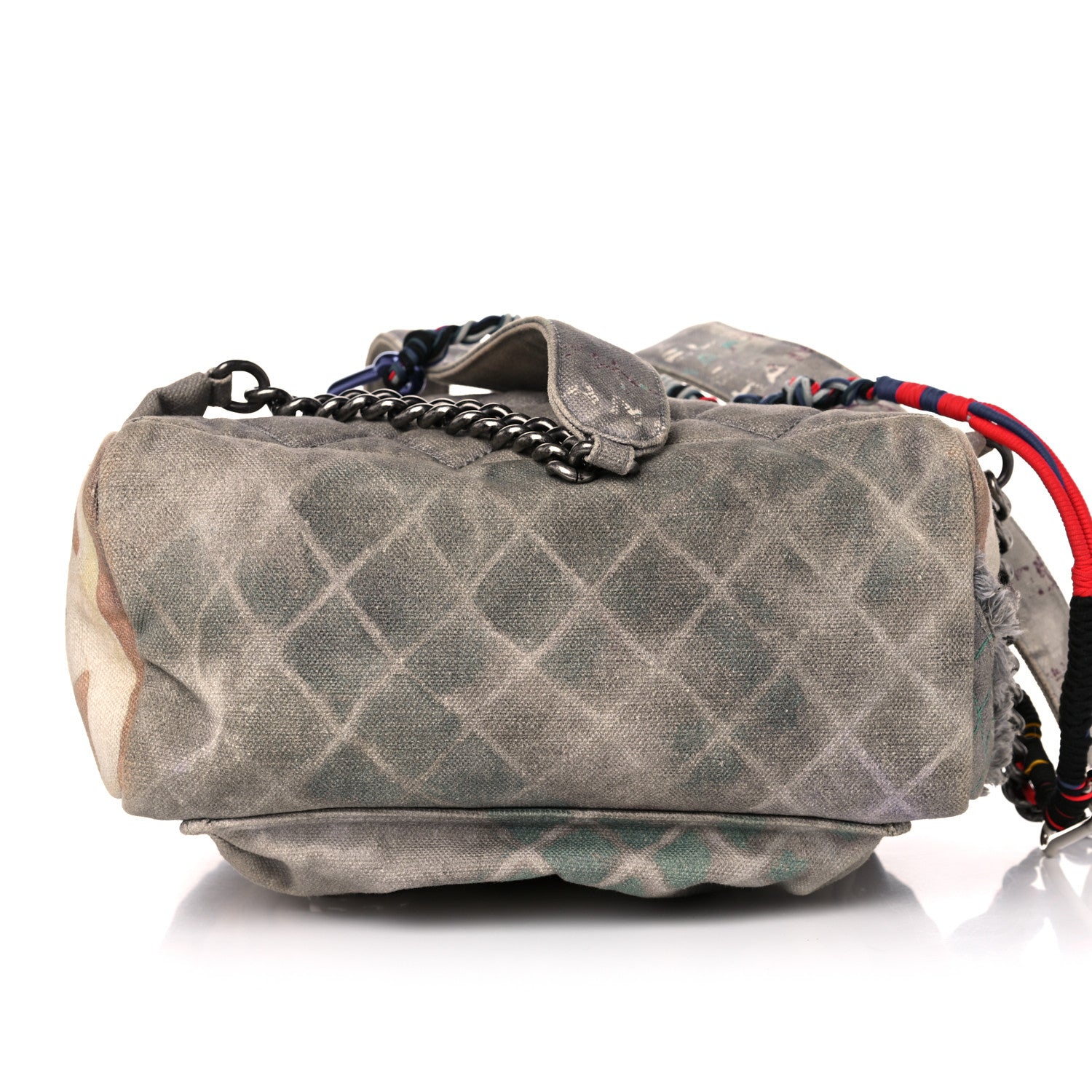 Chanel Graffiti Printed Canvas Medium Backpack Grey 12 of 17