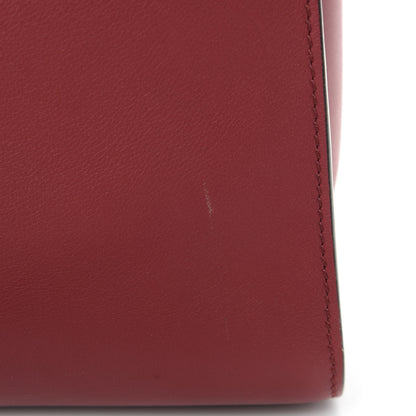 Burberry Smooth Calfskin Small Grommet Embossed Crest Bag Red 13 of 15