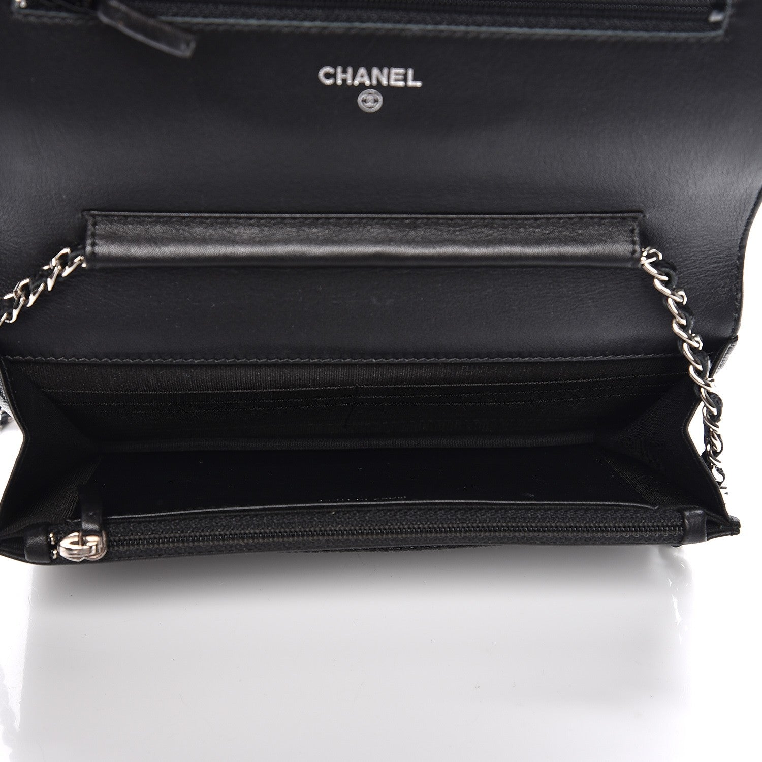 Chanel Caviar Timeless CC Wallet On Chain WOC Black 5 of 8