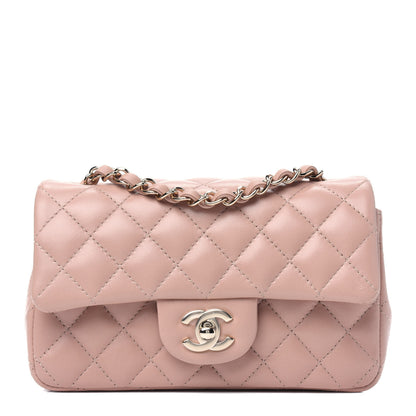 Chanel Lambskin Quilted Mini Rectangular Flap Beige 1 of 4