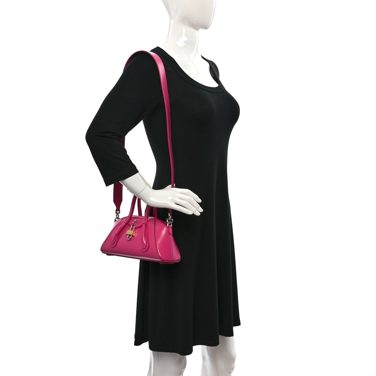 Box Calfskin Mini Antigona Stretch Neon Pink