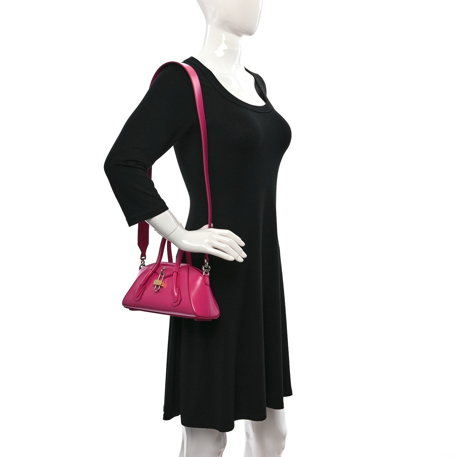 Givenchy Box Calfskin Mini Antigona Stretch Neon Pink 2 of 8