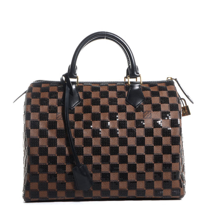 Louis Vuitton Damier Paillettes Speedy 30 Black 1 of 8