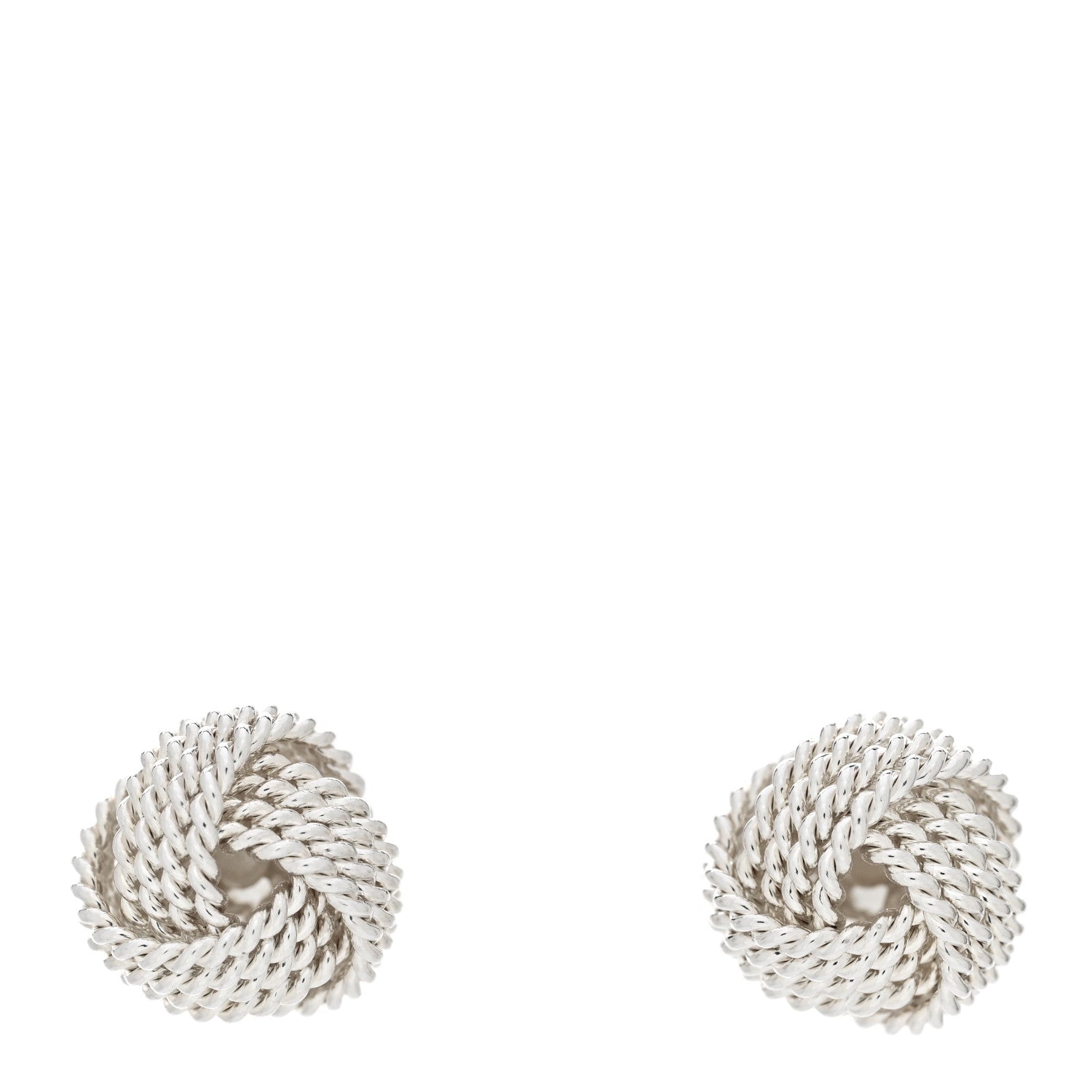 Tiffany Sterling Silver Twist Knot Earrings 1 of 4