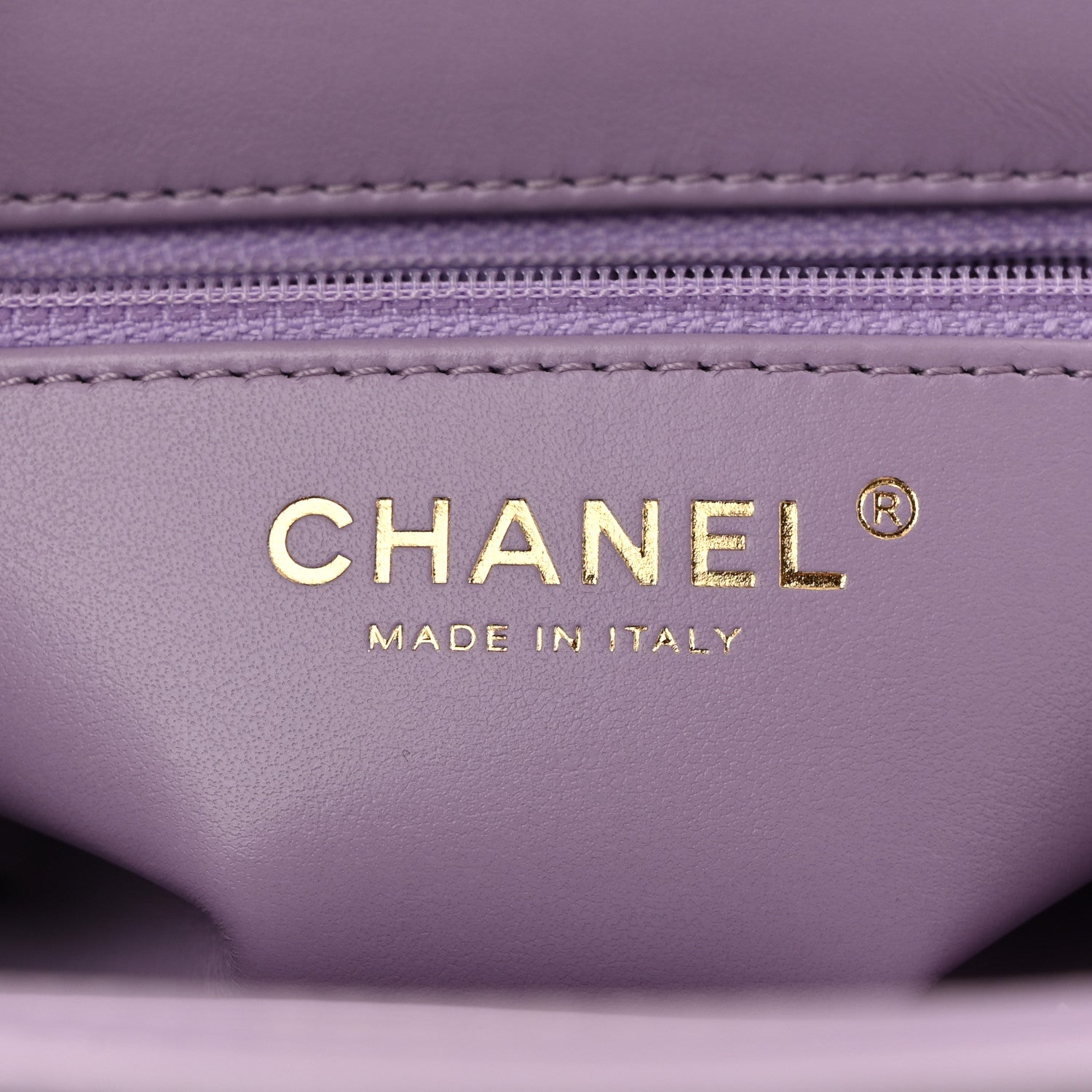 Chanel Shiny Aged Calfskin Quilted Nano Kelly Shopper Lilac 6 of 10