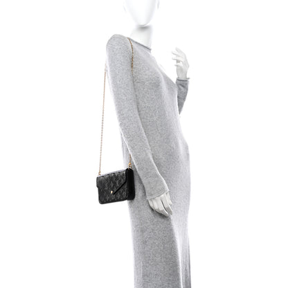 Louis Vuitton LOUIS VUITTON Vernis Pochette Felicie Chain Wallet Amarante 2 of 12