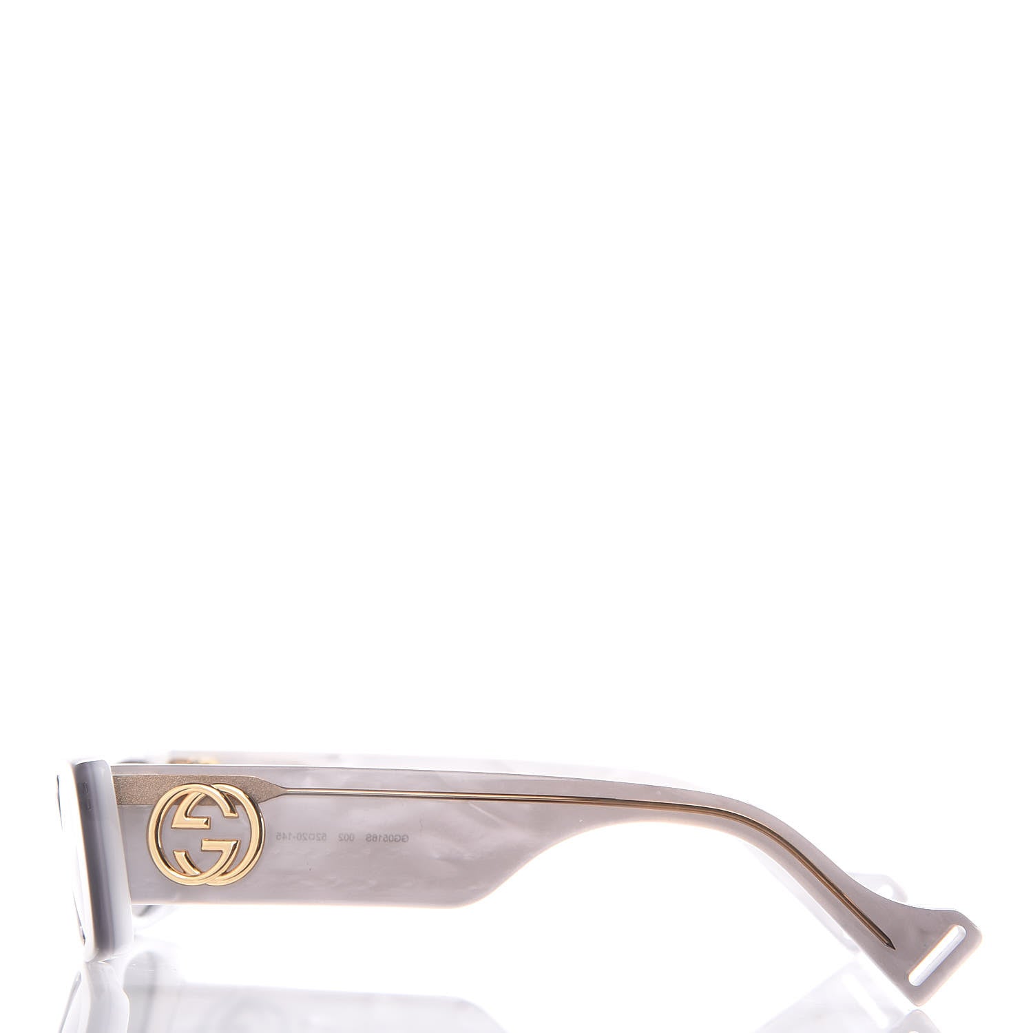 Gucci Acetate Rectangular GG0516S Sunglasses Grey Gold 2 of 7