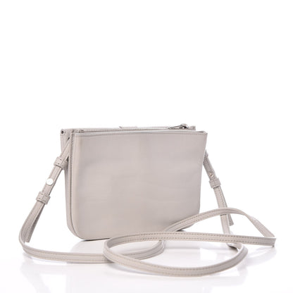 Saint Laurent Calfskin Monogram Tri Pocket Crossbody Bag Grey 3 of 11