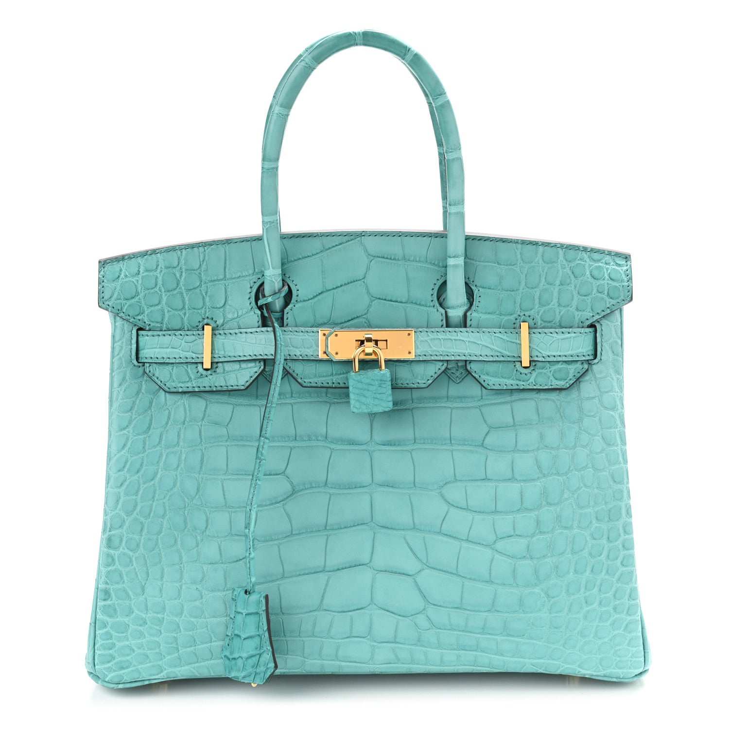 Hermes Matte Alligator Birkin 30 Bleu Atoll 1 of 11