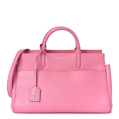 Saint Laurent Grained Calfskin Small Cabas Rive Gauche Rose Clair 1 of 20