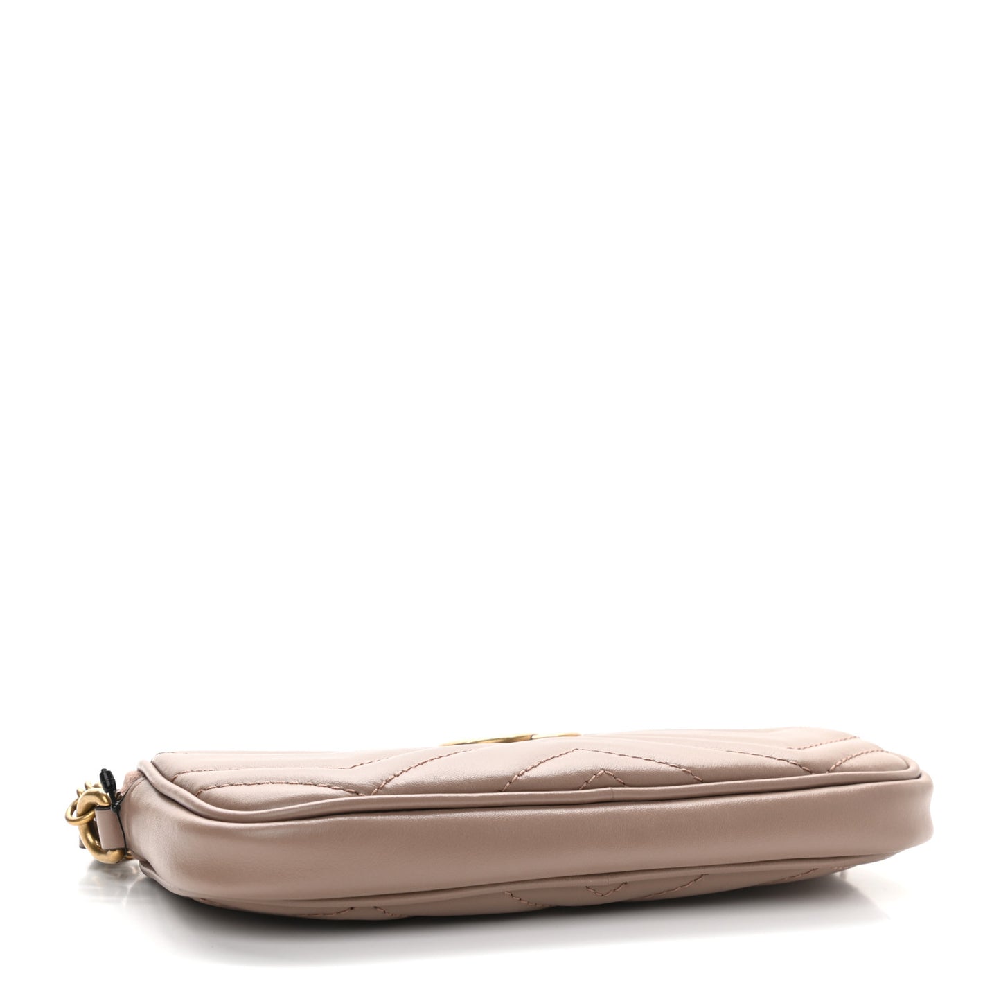 Calfskin Matelasse Mini GG Marmont Chain Crossbody Bag Porcelain Rose