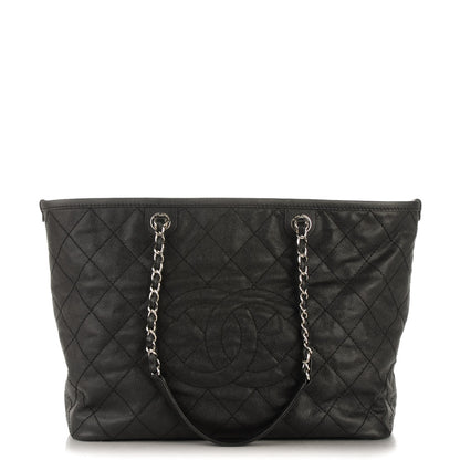 Chanel Grained Calfskin Quilted Large Daily Tote Black 1 of 7